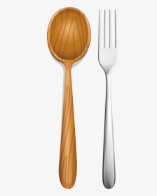Fork Ladle Clip Art - Wood Spoon Clipart, HD Png Download, Free Download