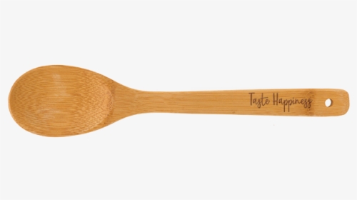 Taste Happiness Bamboo Serving Spoon" title="taste - Wooden Spoon, HD Png Download, Free Download