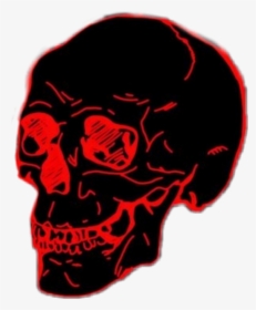 #skull #skullface #red #black #death #dead #skeleton - Black And Red Skull Transparent, HD Png Download, Free Download