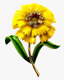 Crown Trifari Yellow Enamel Carnation Flower Pin Advertisement - Carnation, HD Png Download, Free Download