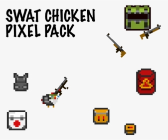 Swat Chicken Pixel Pack - Cartoon, HD Png Download, Free Download