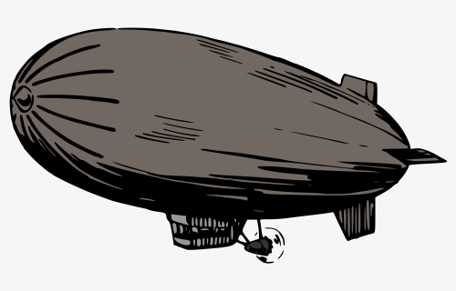 Monochrome Airship - Blimp Clipart, HD Png Download, Free Download