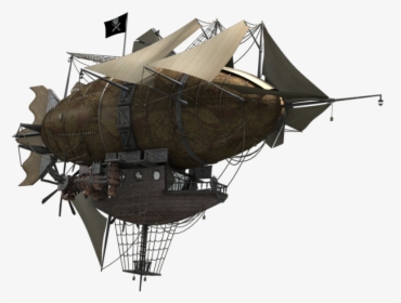 Airship Png Pic - Steampunk Flying Ship Png, Transparent Png, Free Download