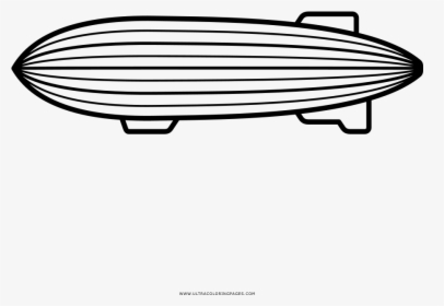 Blimp Coloring Page - Sketch, HD Png Download, Free Download