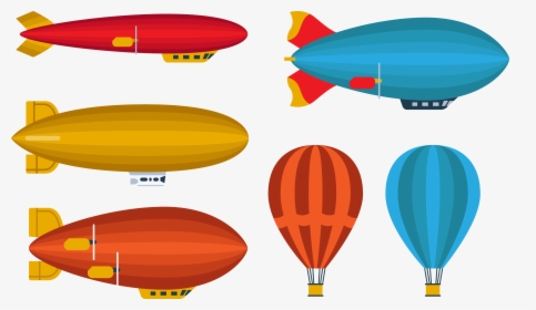 Hot Air Balloon Airship - Airplane Balloon Clipart, HD Png Download, Free Download