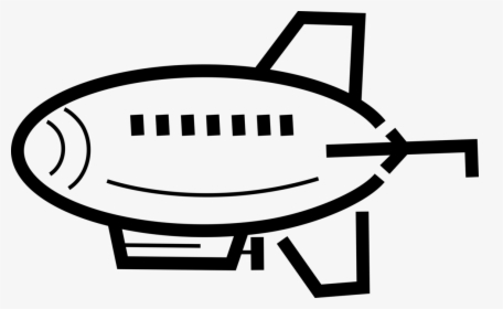 Vector Illustration Of Dirigible Or Blimp Airship Lighter, HD Png Download, Free Download