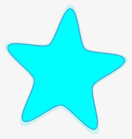 Bright Neon Blue Star Svg Clip Arts - Blue Neon Star Clipart, HD Png Download, Free Download