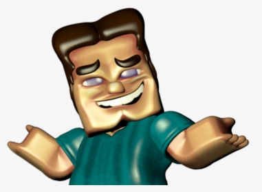 Cartoon Finger - Minecraft Steve, HD Png Download, Free Download
