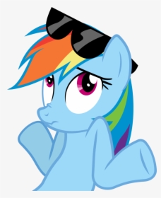 Mlp Rainbow Dash Shrug , Png Download - Rainbow Dash Don T Know, Transparent Png, Free Download