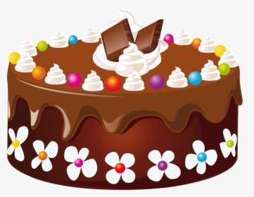 Chocolate Cake Clipart - Chocolate Birthday Cake Clipart, HD Png Download, Free Download