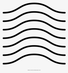 Wavy Lines Coloring Page - Line Art, HD Png Download, Free Download