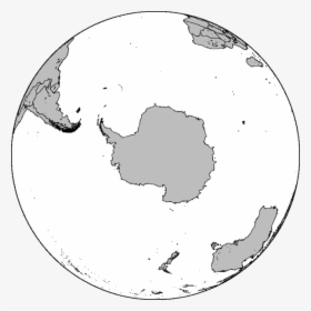 Blankmap Ao 090s South Pole - South Pole Map Blank, HD Png Download, Free Download