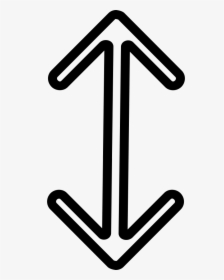 Arrow Double Outlined Vertical Up And Down Sign Comments - White Arrow Up And Down, HD Png Download, Free Download