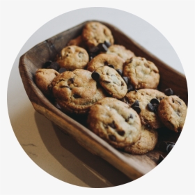 Cookies In Tray Circle - Chocolate Chip Cookie, HD Png Download, Free Download