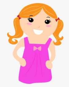 Baby Girl Girl Children Child Preschool School - Transparent Background Girl Cartoon Png, Png Download, Free Download