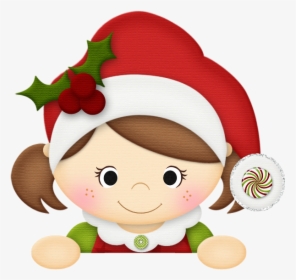 Christmas, Little Girl Clip Art - Christmas Girl Clipart, HD Png Download, Free Download
