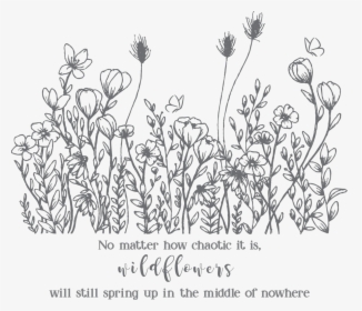 Transparent Wildflower Png Black And White, Png Download, Free Download