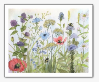 Picture - Watercolor Paintings Of Gardens Flowers, HD Png Download, Free Download