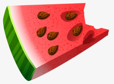 Piece Of Watermelon Png - Watermelon With A Bite Clipart, Transparent Png, Free Download