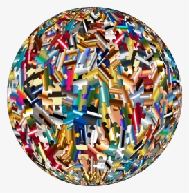 Psychedelic Jigsaw Puzzle Pieces Sphere Clip Arts - Jigsaw Circle Puzzles, HD Png Download, Free Download