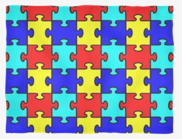 Autism Puzzle Pieces Soft Fleece Blanket - Circle Autism Puzzle Piece, HD Png Download, Free Download