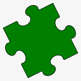 Green Retro Clip Art - Transparent Background Puzzle Piece Transparent, HD Png Download, Free Download