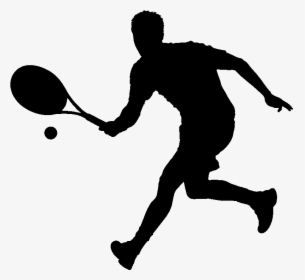 Tennis Player Beach Tennis Sport Ball - Silhouette Tennis Player Vector, HD Png Download, Free Download