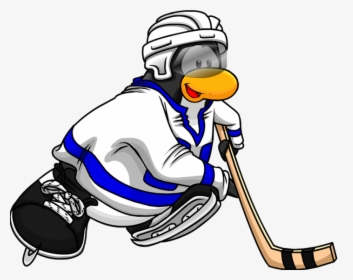 Club Penguin Hockey Puck Hockey Sticks Ice Hockey - Club Penguin Playing Hockey, HD Png Download, Free Download