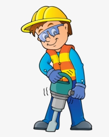 Coloring Books For Kids - Construction Worker Clipart, HD Png Download, Free Download