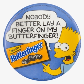 Butterfinger Bart Simpson Advertising Button Museum - Butterfinger Bb's, HD Png Download, Free Download