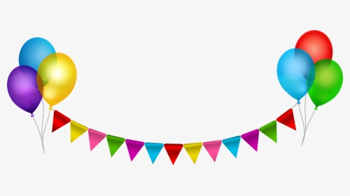Balloons And Streamers Png - Transparent Background Party Streamers, Png Download, Free Download