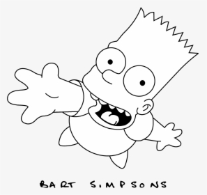 Bart Simpson Logo Black And White - Bart Simpsons Black And White, HD Png Download, Free Download