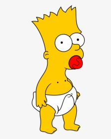 Bart Simpson Lisa Simpson Homer Simpson Maggie Simpson - Simpsons Bart As A Baby, HD Png Download, Free Download