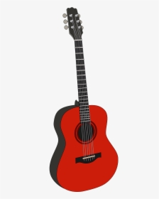 Red Acoustic Guitar Png, Transparent Png, Free Download