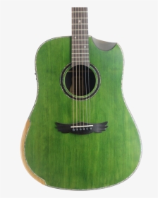 Dream Maker Acoustic Guitar Ku280e Green Solid Spruce - Green Acoustic Guitar, HD Png Download, Free Download