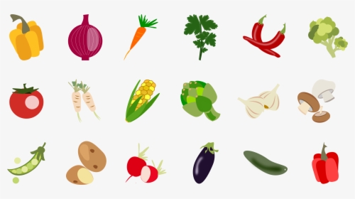 Vegetable Icons 1 Package Clip Arts - Vegetable Icons Png, Transparent Png, Free Download