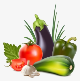 Organic Food Vegetable Fruit Clip Art - Fruits And Vegetables 3d, HD Png Download, Free Download