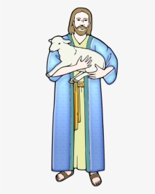 Jesus Christ Sheep - Jesus Con Una Oveja Png, Transparent Png, Free Download