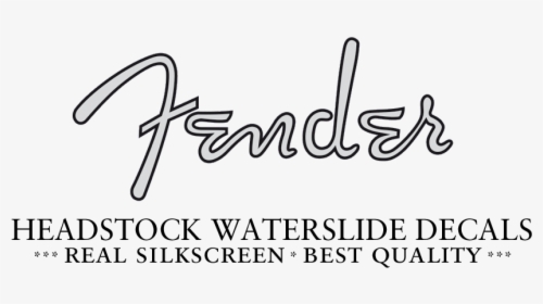 Fender Headstock Waterslide Decals - Black Fender Headstock Logo, HD Png Download, Free Download