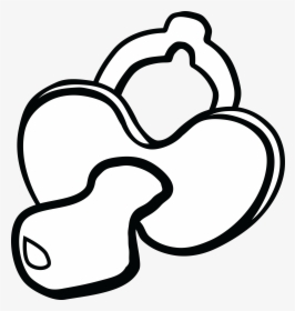 Free Clipart Of A Baby Pacifier - Pacifier Black And White, HD Png Download, Free Download