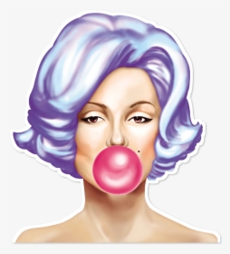 Clip Art Marilyn Monroe Chiclete - Marilyn Monroe Bola De Chiclete, HD Png Download, Free Download