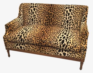 M#century Modern Sofa Re-upholstered In Leopard Print - Animal Print Couch Png, Transparent Png, Free Download