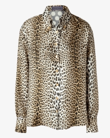 Emanuel Ungaro Silk Leopard Print Front Polka Dot Back - Leopard Print Silk Shirt, HD Png Download, Free Download