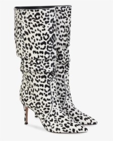 Hunter 85, Boot In Snow Silver Leopard Print Calf Hair, HD Png Download, Free Download