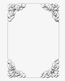 Wedding Invitation Png Wedding Invitation Border Png - Black And White Template, Transparent Png, Free Download