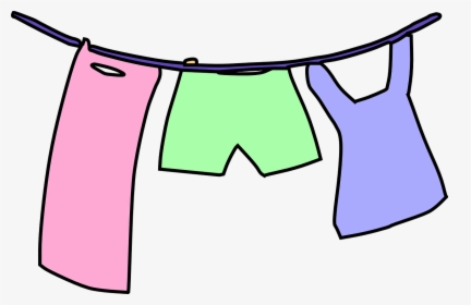 Clothesline, Laundry, Drying, Line, Clean, Clothes, - Hang Clipart, HD Png Download, Free Download