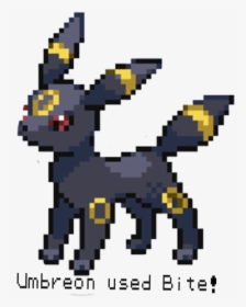 Sprite Umbreon Gif Pokemon Black & White Pixel - Shiny Umbreon Pixel Art, HD Png Download, Free Download