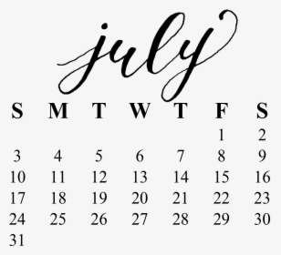2016 Desktop Calendars - July 2018 Calendar Png, Transparent Png, Free Download