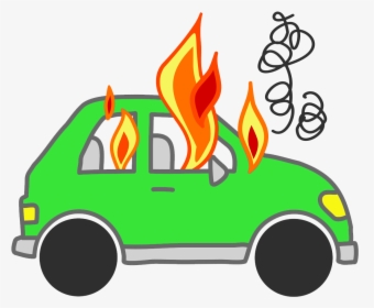 28 Collection Of On Fire Clipart - Fire Car Clip Art, HD Png Download, Free Download