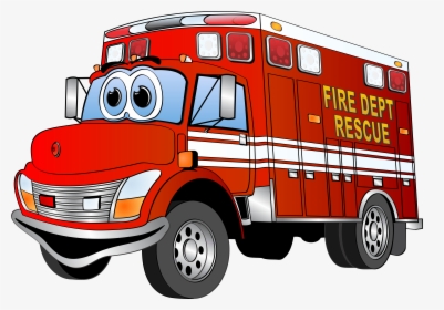 Fire Engine Car Clip Art - Cute Fire Truck Cartoon, HD Png Download, Free Download